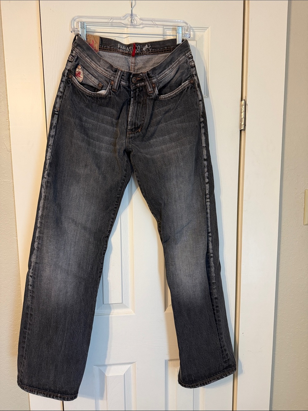 Parasuco Men's Washed Charcoal Straight Jeans